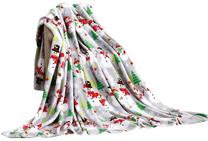 Kalėdinis pledas KFB-07, baltas/raudonas/žalias, 160 cm x 200 cm