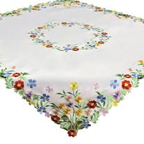 Staltiesė kvadratinė OH-209-A, balta/raudona/geltona, 85 x 85 cm