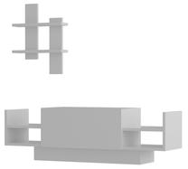 Svetainės baldų komplektas Kalune Design Bahar, vidaus, baltas