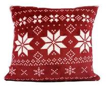 Kalėdinis dekoratyvinės pagalvėlės užvalkalas Nordico-01, balta/raudona, 40 cm x 40 cm