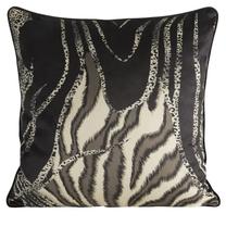 Dekoratyvinės pagalvėlės užvalkalas Eva Minge 14A, juoda/smėlio, 60 cm x 60 cm