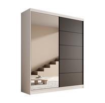 Spinta ADRK Nico, balta/juoda, 180 cm x 58 cm x 215 cm, su veidrodžiu