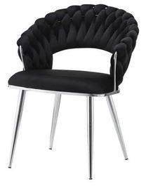 Kėdžių rinkinys Kayoom Finesse 125, blizgi, sidabro/juoda, 61 cm x 61 cm x 82 cm, 2 vnt.