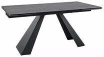 Stalas išskleidžiamas Salvadore, juoda/šviesiai pilka, 160 - 240 cm x 90 cm x 77 cm