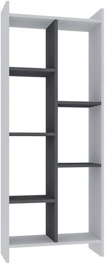 Lentyna Kalune Design Eden 875ZNA4655, antracito/balta/šviesiai pilka, 25 cm x 63.2 cm x 160 cm