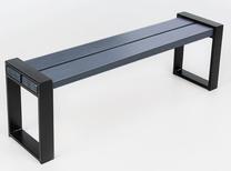 Lauko suoliukas DM Grill Loft SL023, pilkas, 160 cm x 35 cm x 46 cm