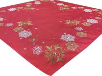 Kalėdinė staltiesė kvadratinė OS-308-C, raudona, 85 x 85 cm