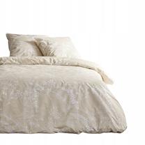 Patalynės užvalkalų komplektas TODAY Puff, balta/smėlio, 220 x 240 cm