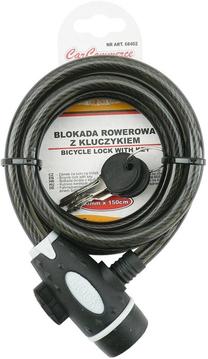 Spyna CarCommerce Bike Lock, juoda, 1500 mm