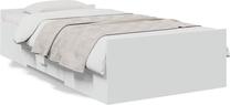 Lova viengulė, 90 x 190 cm, balta, be čiužinio, su grotelėmis