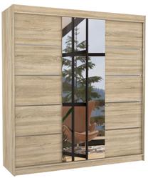 Spinta ADRK Bergen 200, rusva, 58 cm x 200 cm x 215 cm, su veidrodžiu