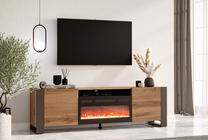 TV staliukas Cama Meble RTV WOOD, antracito/ruda, 40 cm x 196 cm x 59.5 cm