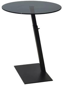 Kavos staliukas Kalune Design Fume, juodas, 40 cm x 40 cm x 45 - 75 cm