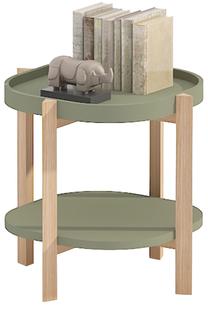 Kavos staliukas Home4you Norah, žalia, 40 cm x 40 cm x 60 cm