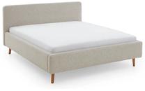 Lova dvigulė Mattis Hevre, 160 x 200 cm, smėlio, be čiužinio, su grotelėmis