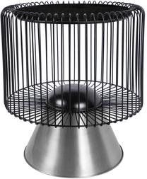 Kavos staliukas Kayoom Malibu 125, sidabro/juodas, 51 cm x 51 cm x 56.5 cm