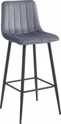 Kėdžių rinkinys Leobert Pozza, juoda/pilka, 35 cm x 43 cm x 104 cm, 3 vnt.