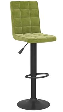 Baro kėdė VLX 335754, šviesiai žalia, 52 cm x 40 cm x 102.5 - 124.5 cm