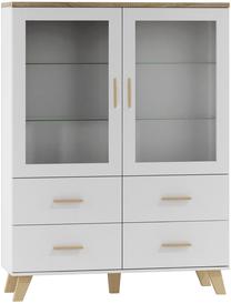 Vitrina Cama Meble Lotta 2D4D, balta, 45 cm x 120 cm x 160 cm