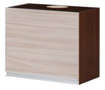 Viršutinė virtuvinė spintelė Bodzio Sandi KS63GT-LA/P/OR, riešuto/smėlio, 60 cm x 31 cm x 43 cm