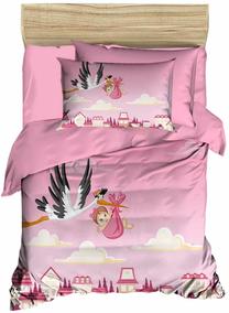 Vaikiškas patalynės užvalkalų komplektas Mijolnir PH120, balta/rožinė, 100 x 150 cm