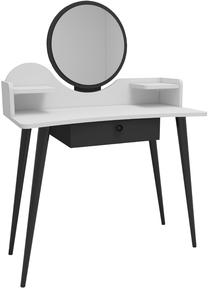 Kosmetinis staliukas Kalune Design Meriska 550ARN2741, antracito/balta, 90 cm x 45 cm x 127.5 cm, su veidrodžiu
