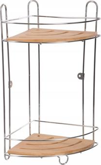 Vonios kambario lentyna 5five, 27 cm x 40 cm x 19 cm, ruda/sidabro