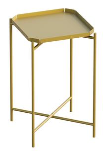 Kavos staliukas Kalune Design SHB-008-A, aukso, 46 cm x 46 cm x 56 cm