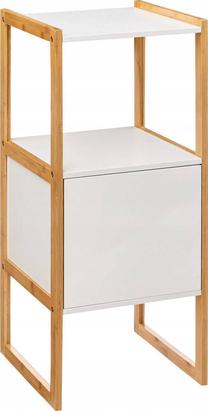 Vonios kambario spintelė 5five Natureo, ruda/balta, 33 cm x 33 cm x 80 cm