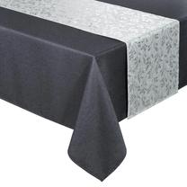 Staltiesės ir stalo takelio rinkinys stačiakampė Anita, pilka/sidabro, 140 x 180 cm
