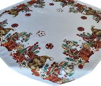 Staltiesė OS321-01, ruda/balta/raudona, 85 cm x 85 cm