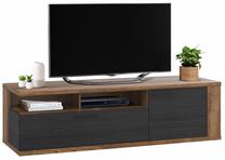 TV staliukas Forte, rudas/juodas, 46.7 cm x 161.5 cm x 52.3 cm