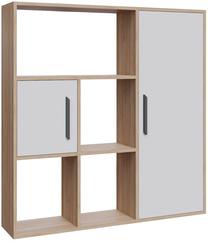 Lentyna Kalune Design Ridge 875ZNA4715, ąžuolo/balta/ruda, 25 cm x 120 cm x 123.6 cm