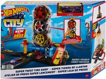 Automobilių trasa Mattel Hot Wheels City Super Twist Tire Shop HDP02, įvairių spalvų