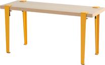 Prieškambario suoliukas Kalune Design Khalkeus, geltona/medžio, 30 cm x 90 cm x 45 cm