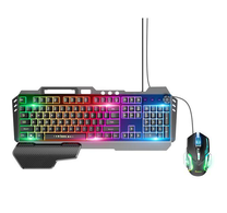 Klaviatūros ir pelės komplektas Hoco GM12, EN, juoda