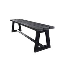 Lauko suoliukas DM Grill, juodas/pilkas, 200 cm x 44 cm x 52 cm