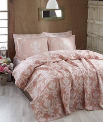 Lovatiesė Mijolnir Pure 143EPJ5540, baltas/rožinis, 160 cm x 235 cm