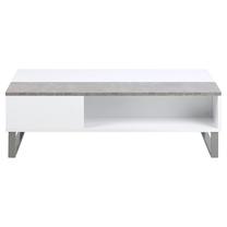 Kavos staliukas Azalea 61472, baltas/pilkas, 60 cm x 110 cm x 35 cm