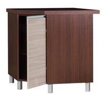 Apatinė virtuvinė spintelė Bodzio Sandi Corner KSND-LA/P/OR, riešuto/smėlio