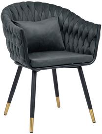 Valgomojo kėdė Home4you Flora 10401, matinė, tamsiai pilka, 61 cm x 63 cm x 83 cm