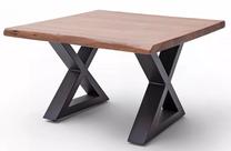 Kavos staliukas MC Akcent Cartagena, antracito/riešuto, 75 cm x 75 cm x 45 cm