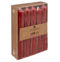 Žvakė, kūginė Atmosphera Hugo, 6 h, 10 vnt., Raudona