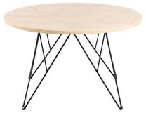 Kavos staliukas Prunus, juoda/smėlio, 80 cm x 80 cm x 46.2 cm