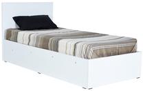 Lova viengulė Kalune Design KRB-090-BB-2, 90 x 190 cm, balta, be čiužinio