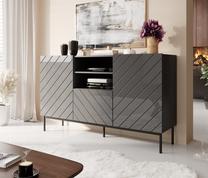 Spintelė Cama Meble Abeto, grafito, 150 cm x 42 cm x 90 cm