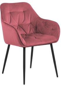 Valgomojo kėdė Brooke, matinė, rožinė, 55 cm x 58 cm x 83 cm