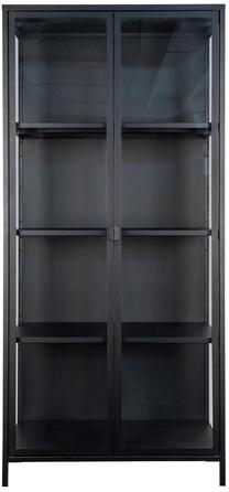 Spintelė - vitrina House Nordic Brisbane 3001040, juoda, 80 cm x 35 cm x 175 cm