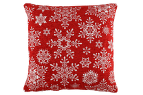 Kalėdinė dekoratyvinė pagalvėlė Winteria Frost, balta/raudona, 45 cm x 45 cm