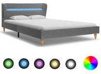 Lova pusantros vietos VLX Bed Frame, 120 x 200 cm, šviesiai pilka, be čiužinio, su grotelėmis
